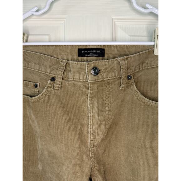Banana Republic Men’s Vintage Straight Brown Corduroy Pants‎ Size 31 X 30 - Picture 2 of 7